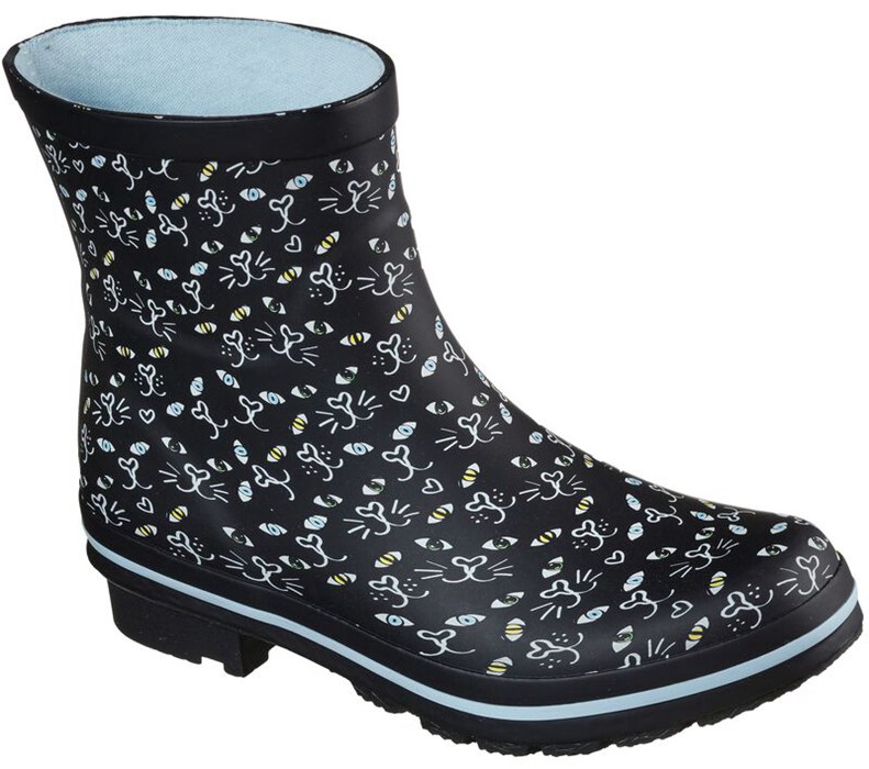 Skechers Dam Svarta Stövlar - Bobs Rain Check - Misty Eye - Sverige (JGCFA-9857)